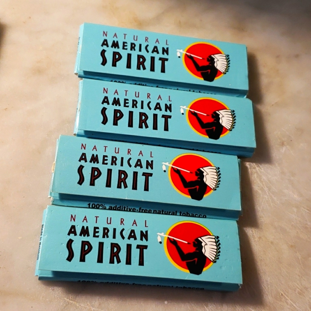 American Spirit rolling papers 100% flax 4 packs of 50 - Discontinued Rare